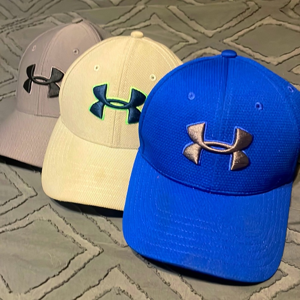Under armour hats! 2 medium/large one small/medium